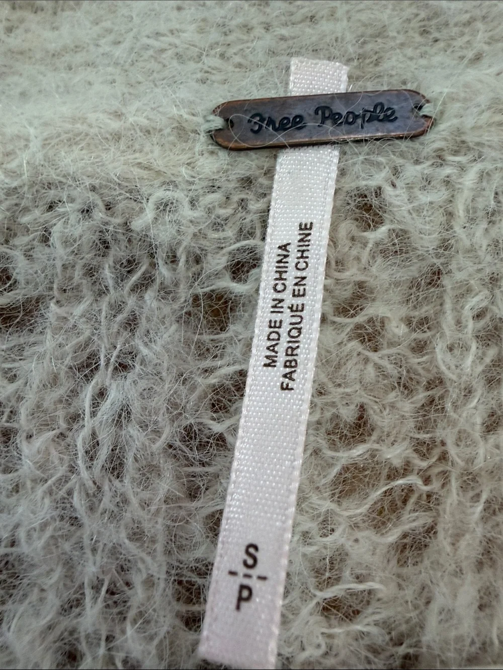Free People Amelia Alpaca Pointelle Cardigan - Whisper Pink (Women’s Size Small)